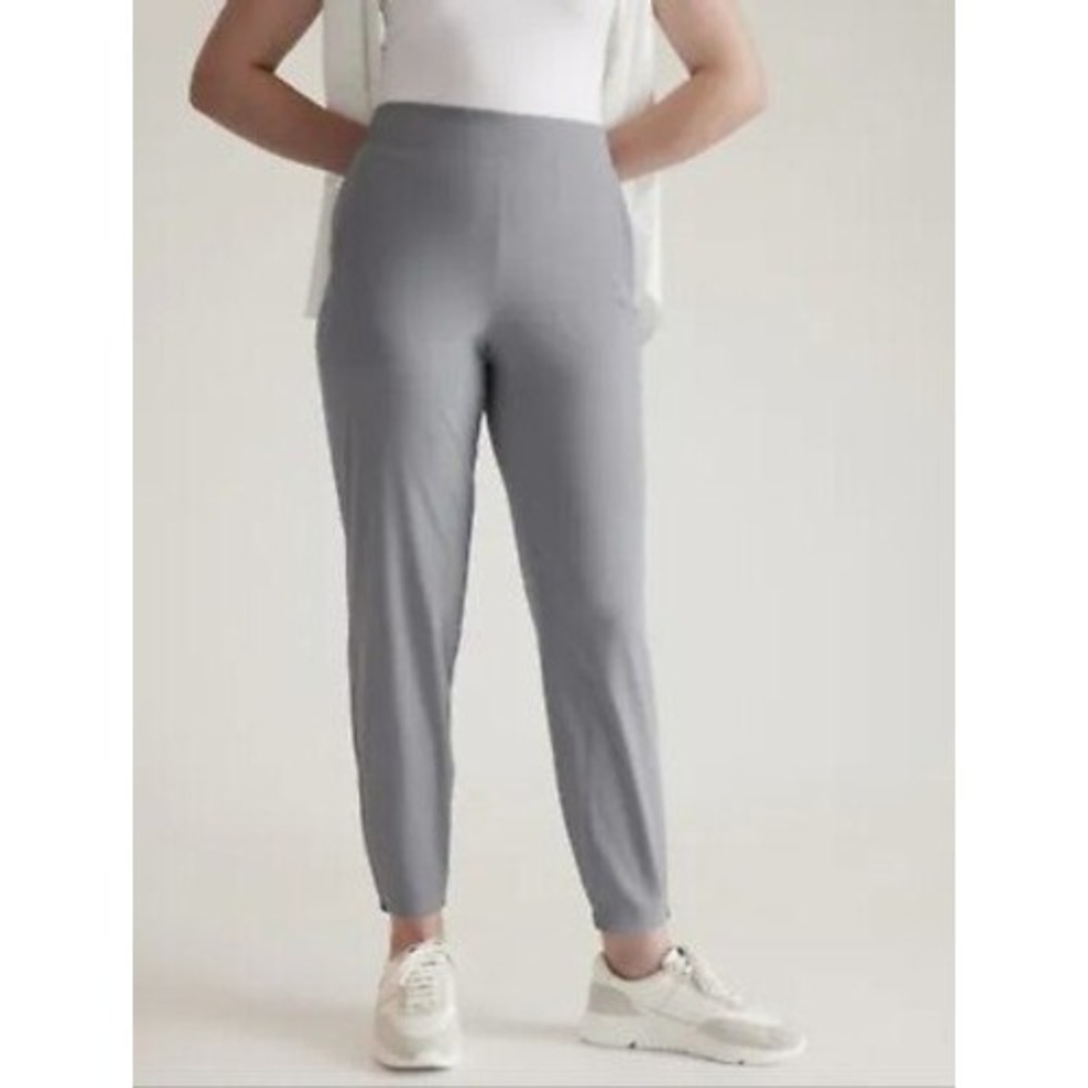 Athleta Pants Womens 6 Brooklyn Heights Ankle Coastline Blue Zipper Hem Travel